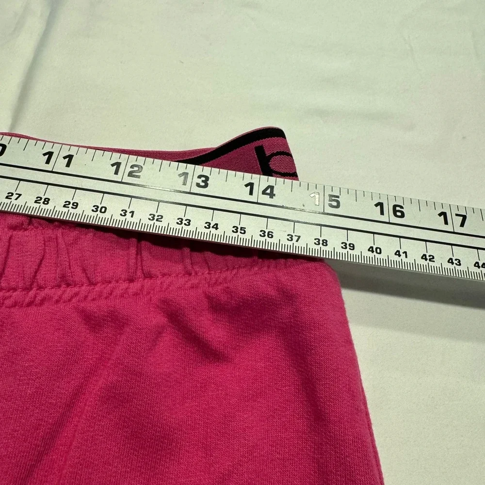 Bebe 2 Piece Lounge Set Logo Sweatshirt Joggers Pink Size Small Excellent